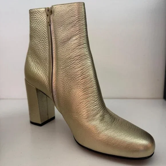 YSL, Gold Lou Lou Ankle Boots Ankle Boots & Booties